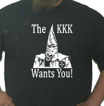 KKK Wants You t-shirt (white ink)